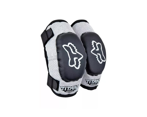 Fox Racing Peewee Titan Elbow Grd - Black/Silver M/L