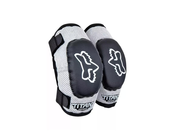Fox Racing Peewee Titan Elbow Grd - Black/Silver M/L