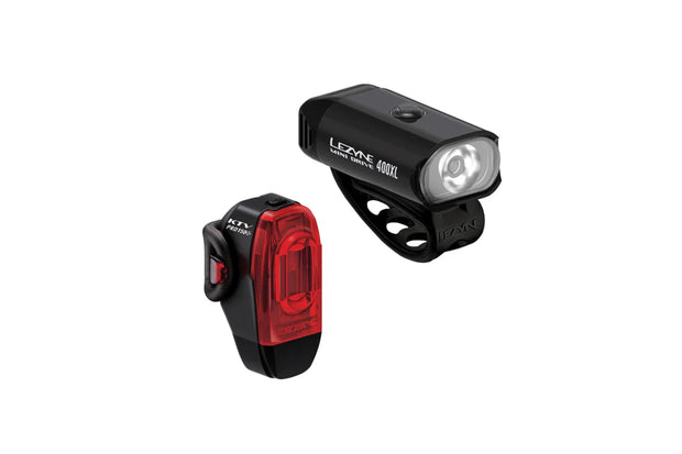 Lezyne Mini Drive 400XL / KTV Drive Pro+ Pair - Black/Black
