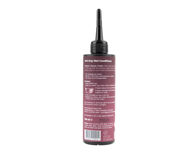UFO Drip Wet Conditions Chain Lubricant 100ml