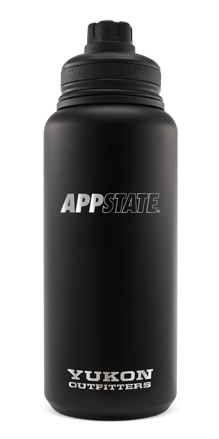 32 oz Water Bottle - App State - Black