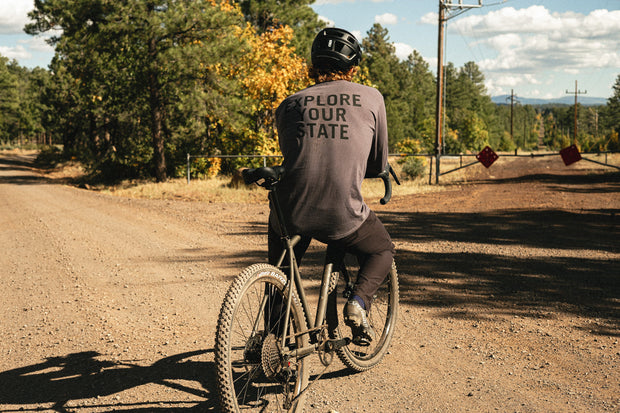 State Bicycle Co. - "Ambigram" - Pocket Long Sleeve T-Shirt (Graphite)
