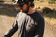 State Bicycle Co. - "Ambigram" - Pocket Long Sleeve T-Shirt (Graphite)