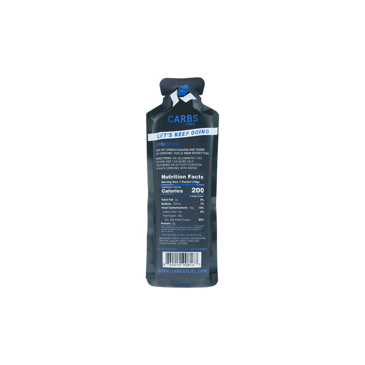 Carbs Fuel 50g Energy Gel Caffeinated - Individual