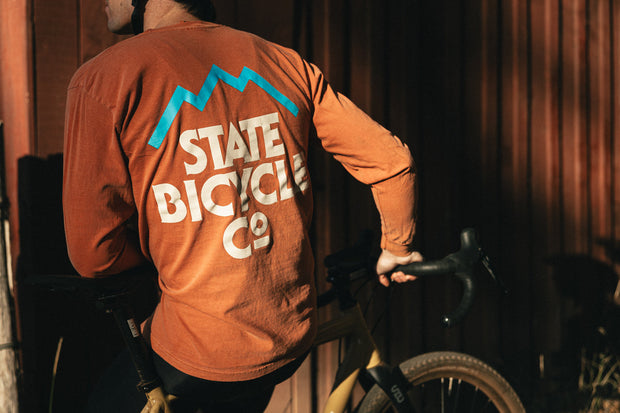 State Bicycle Co. - "Mountains" - Long Sleeve T-Shirt (Yam)