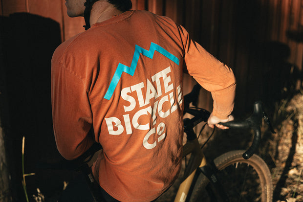 State Bicycle Co. - "Mountains" - Long Sleeve T-Shirt (Yam)