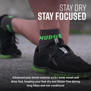 MudGear Quarter (¼) Crew Socks - Gray/Green (2 pair pack)