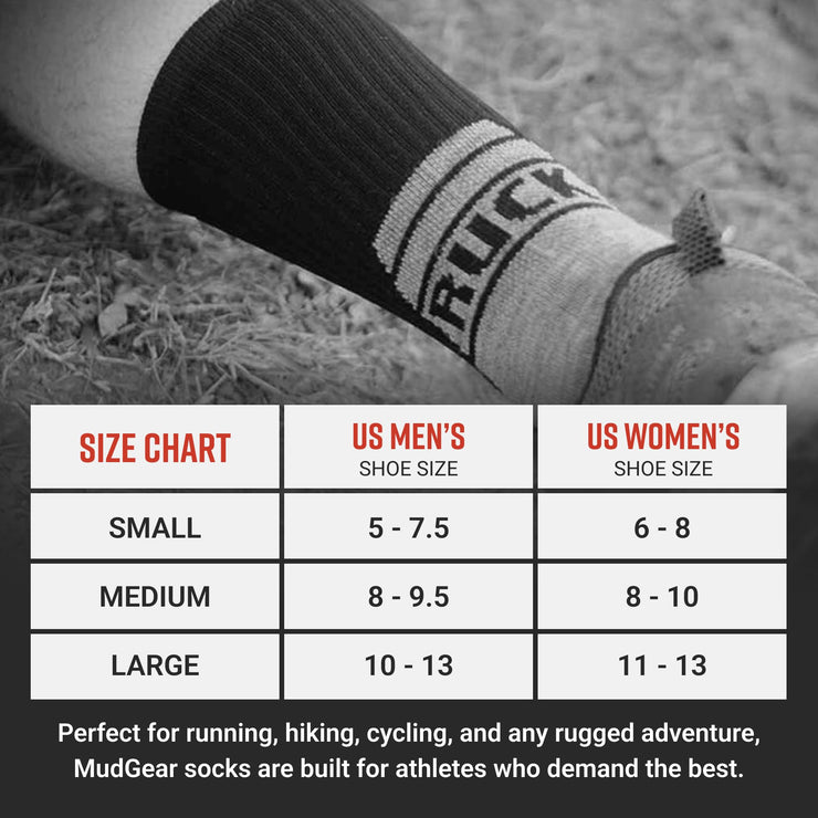 MudGear Ruck Sock (Black/Gray)