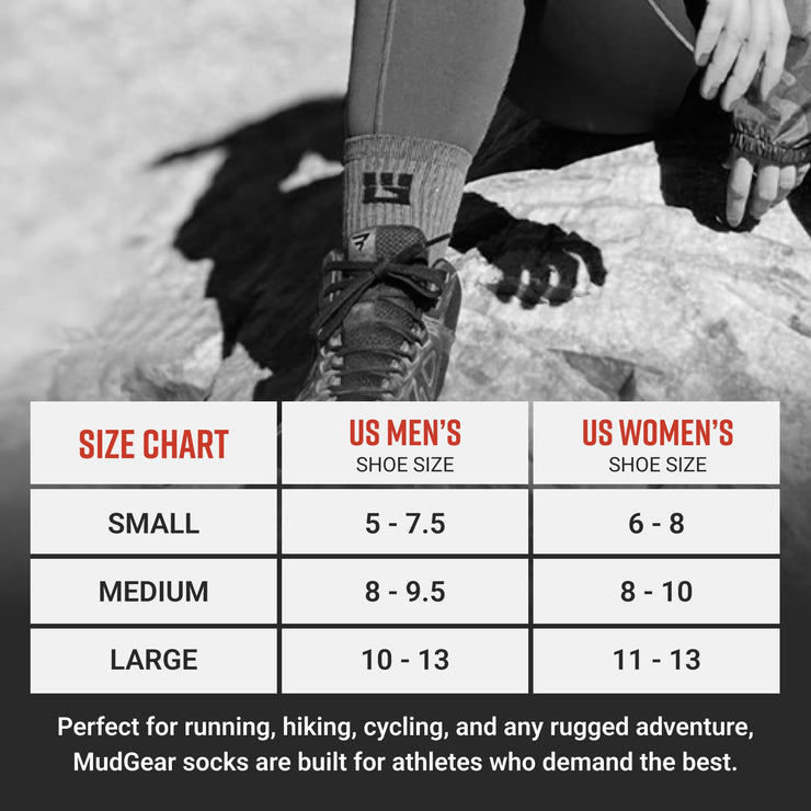 Performance Hiking/Trekking Sock - Gray/Black (2 Pair Pack)