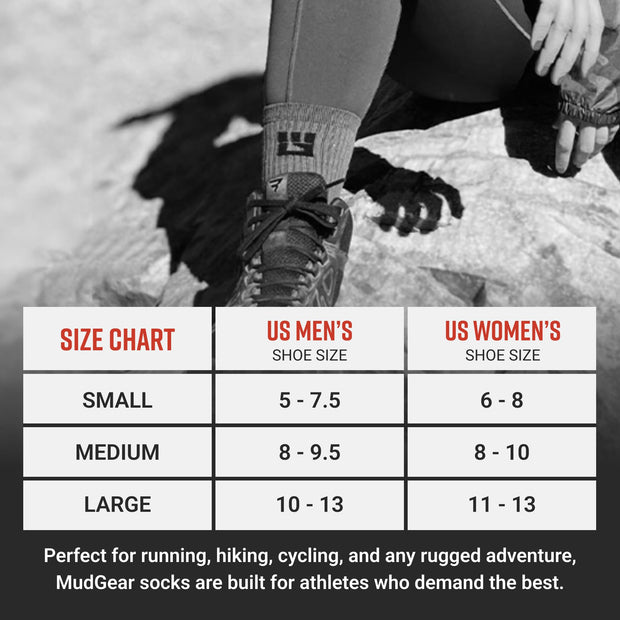 Performance Hiking/Trekking Sock - Black/Gray (2 Pair Pack)