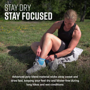 MudGear Quarter (¼) Crew Socks - Neon Blue (2 pair pack)