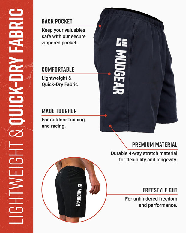 Men's Freestyle Running Shorts (Black)