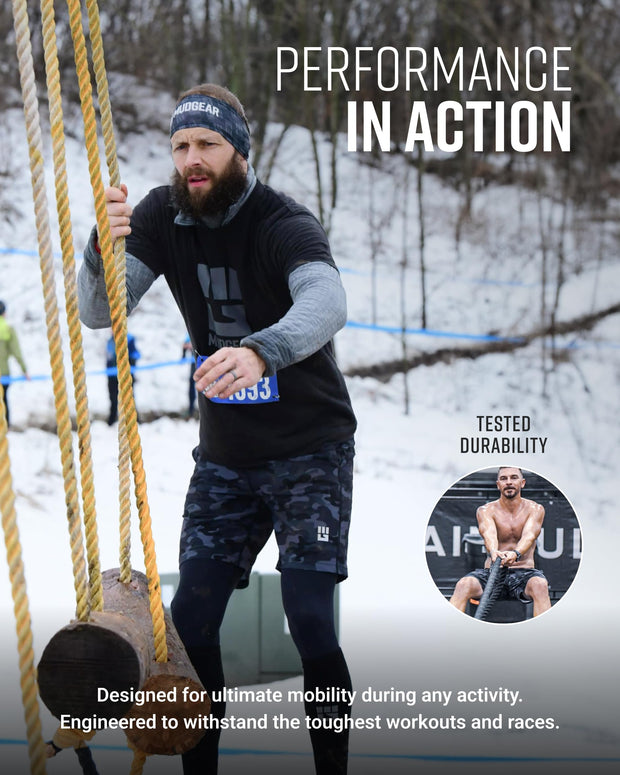 Men's Freestyle Running Shorts (Black/Gray Camo)