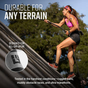 MudGear Quarter (¼) Crew Socks - Black/Gray (2 pair pack)