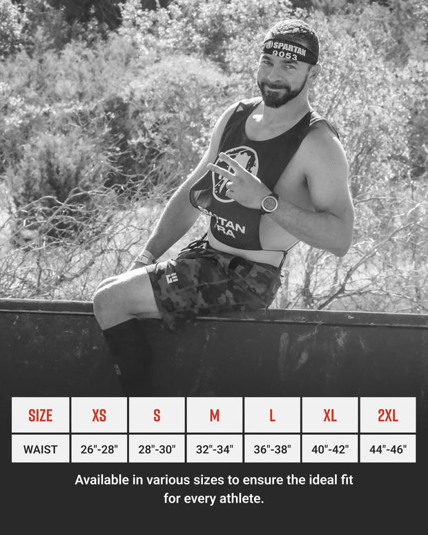 Men's Freestyle Running Shorts (Green Camo)