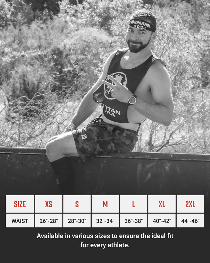 Men's Freestyle Running Shorts (Green Camo)