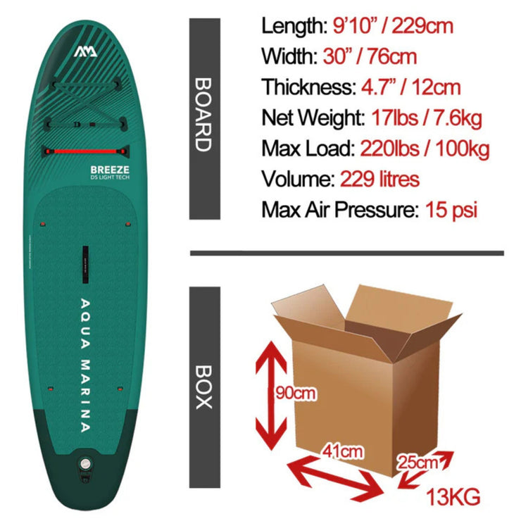 Aqua Marina Breeze 9'10" All Round SUP Combo