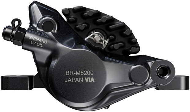 Shimano Deore XT BR-M8200 XC Disc Brake Caliper - Front or Rear, Post Mount, 2-Piston, Includes J04C-MF Finned Metal