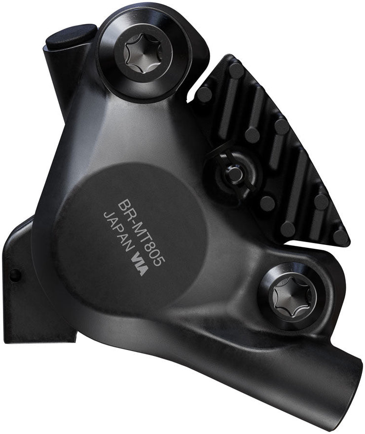 Shimano BR-MT805 XC Disc Brake Caliper - Rear, Flat Mount, 2-Piston, Includes K04S Metal Pads