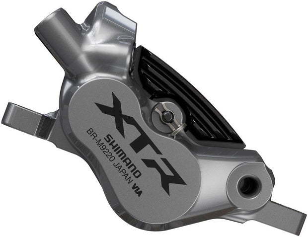 Shimano XTR BR-M9220 Enduro Disc Brake Caliper - Front or Rear, Post Mount, 4-Piston, Includes P04C-MF Finned Metal Pads