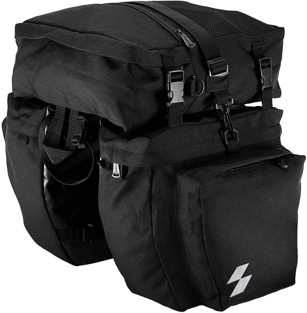 Electric Bike Pannier - 3 in 1 Rear Rack Bags