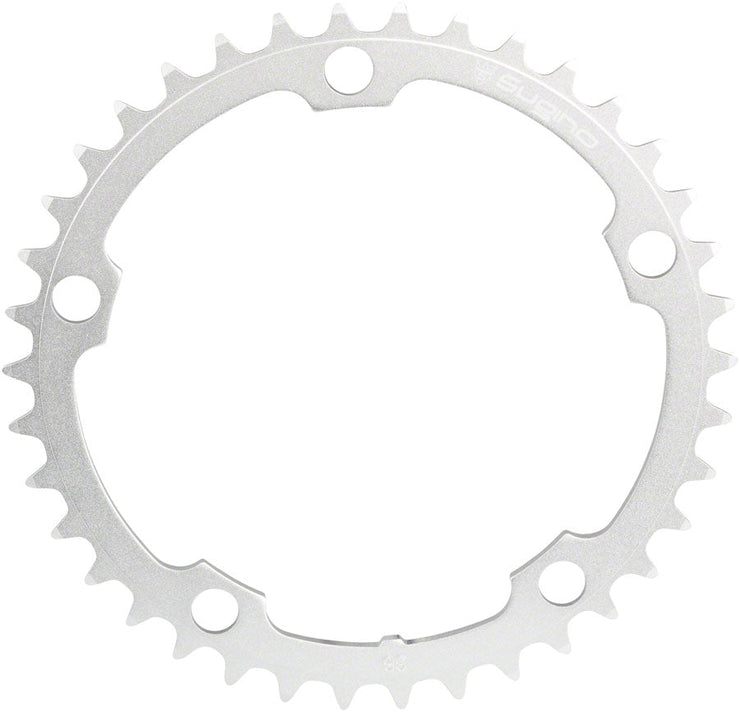 SUGINO 44T X 130MM 5-BOLT CHAINRING ANODIZED SILVER