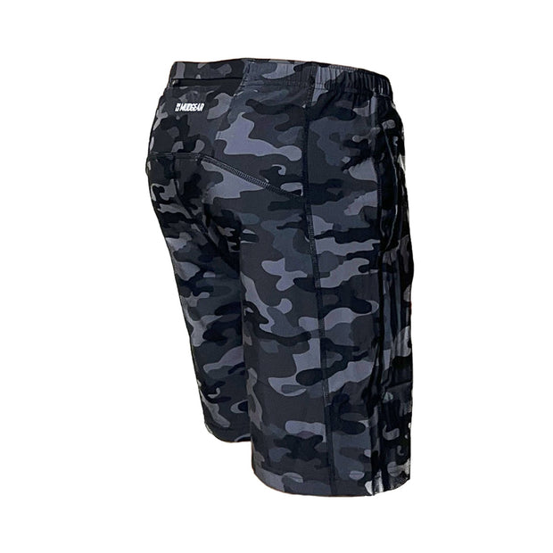 Men's Freestyle Running Shorts (Black/Gray Camo)