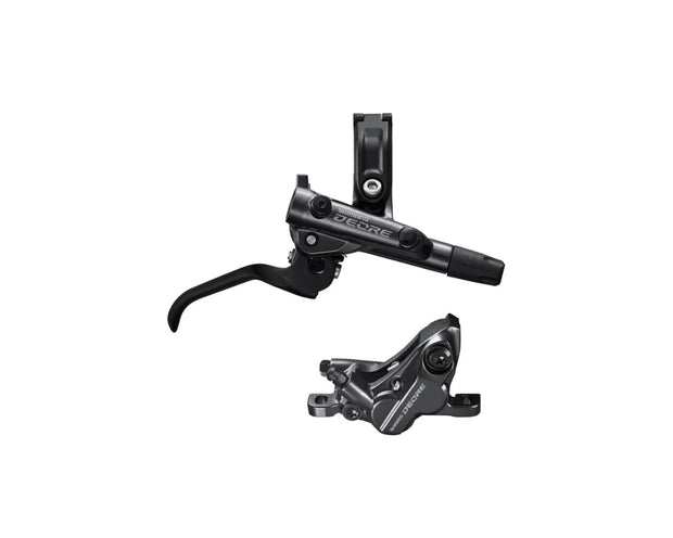 DISC BRAKE ASSEMBLED SET/J-KIT DEORE BL-M6100(R) BR-M6120(R) W/O ADAPTER METAL PAD (W/O FIN) 1700MM HOSE (SM-BH90-SS BLACK) W/CONNECTER INSERT