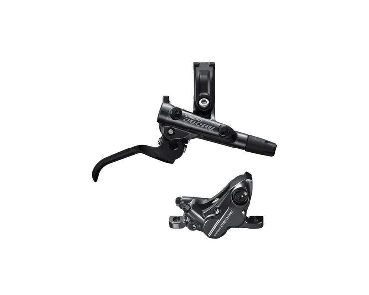 DISC BRAKE ASSEMBLED SET/J-KIT DEORE BL-M6100(R) BR-M6120(R) W/O ADAPTER METAL PAD (W/O FIN) 1700MM HOSE (SM-BH90-SS BLACK) W/CONNECTER INSERT