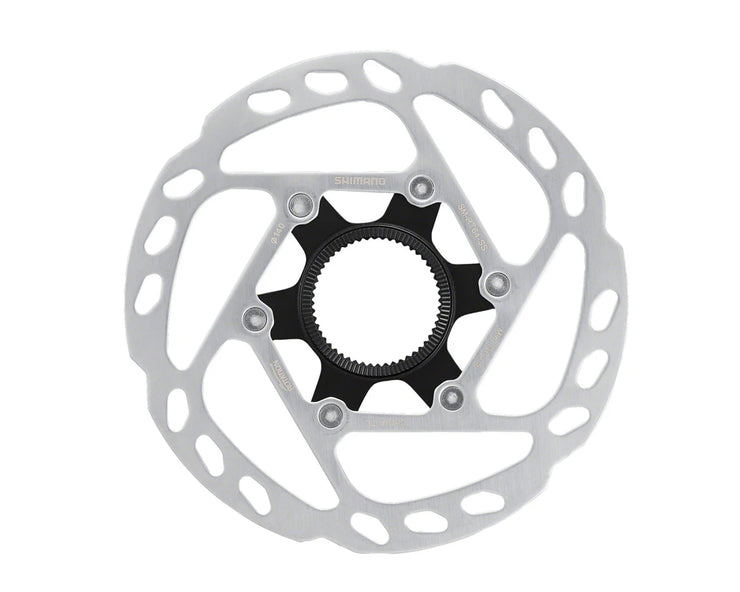 SHIMANO SM-RT64-SS DISC BRAKE ROTOR WITH EXTERNAL LOCKRING - 140MM CENTER LOCK SILVER