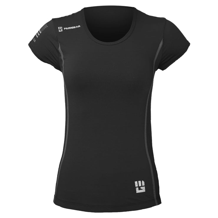 Women's Fitted Performance Shirt - Short Sleeve (Black)