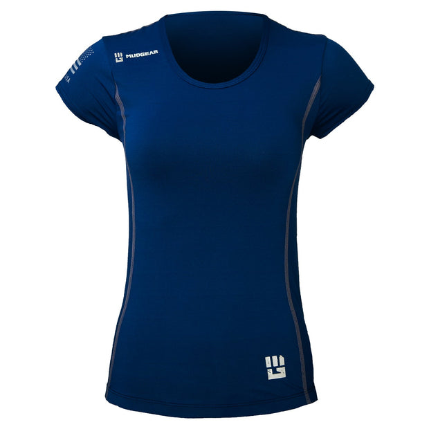Women's Fitted Performance Shirt - Short Sleeve (Navy)