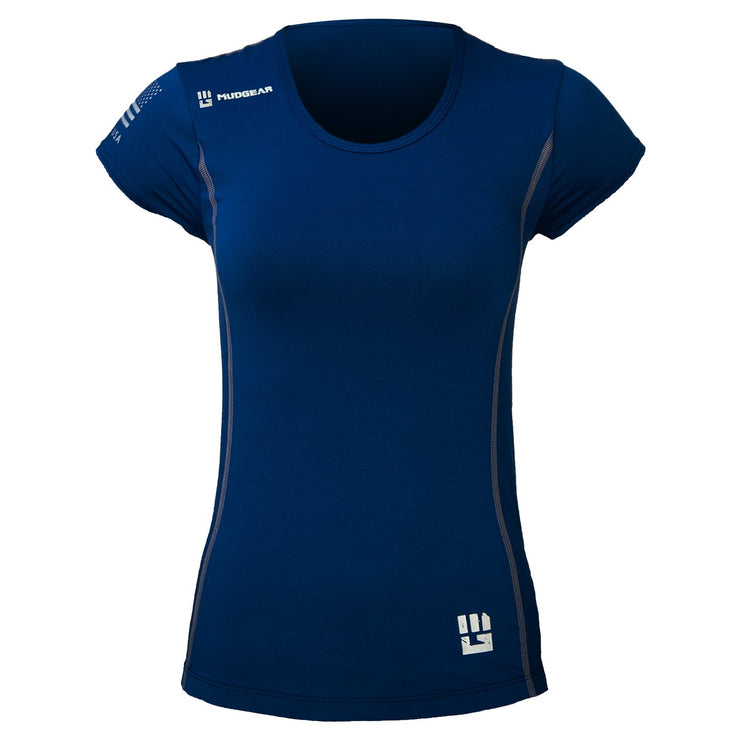 Women's Fitted Performance Shirt - Short Sleeve (Navy)