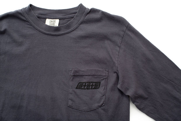 State Bicycle Co. - "Ambigram" - Pocket Long Sleeve T-Shirt (Graphite)