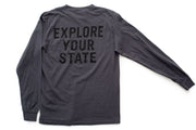 State Bicycle Co. - "Ambigram" - Pocket Long Sleeve T-Shirt (Graphite)