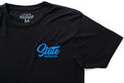 State Bicycle Co. - "Manufacturing The Finest" - Premium T-Shirt (Black / Blue)