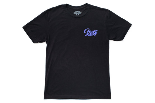 State Bicycle Co. - "Manufacturing The Finest" - Premium T-Shirt (Black / Purple)