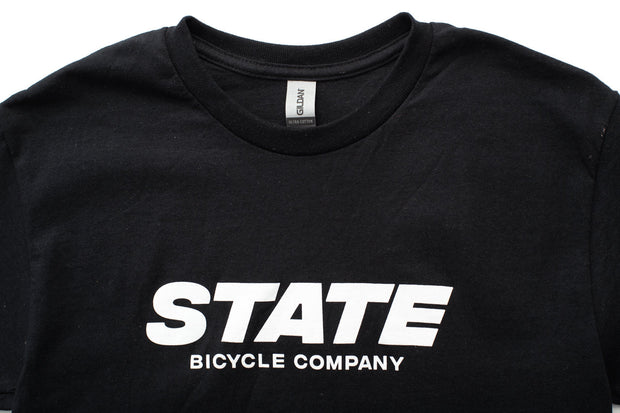 State Bicycle Co. - "STATE" Italic - T-Shirt (Black)