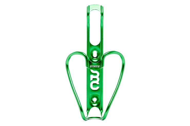 State Bicycle Co. Monogram 6061 Aluminum Anodized Bottle Cage - Green