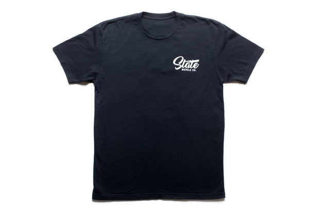 State Bicycle Co. - "Manufacturing The Finest" - Premium T-Shirt (Black / Off-White)