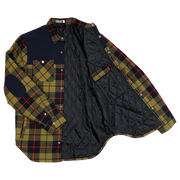 Quilted Shacket - Olive Flannel