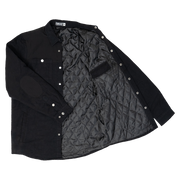 Quilted Shacket - Black on Black