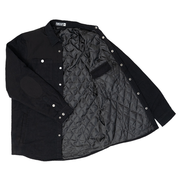 Quilted Shacket - Black on Black