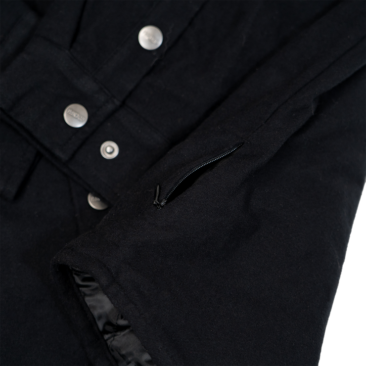 Quilted Shacket - Black on Black