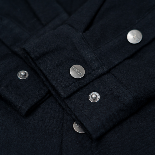 Quilted Shacket - Black on Black