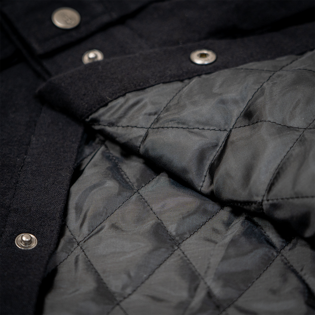 Quilted Shacket - Black on Black