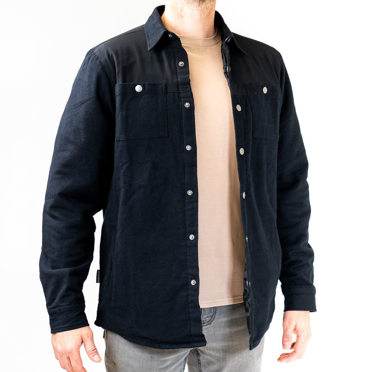 Quilted Shacket - Black on Black