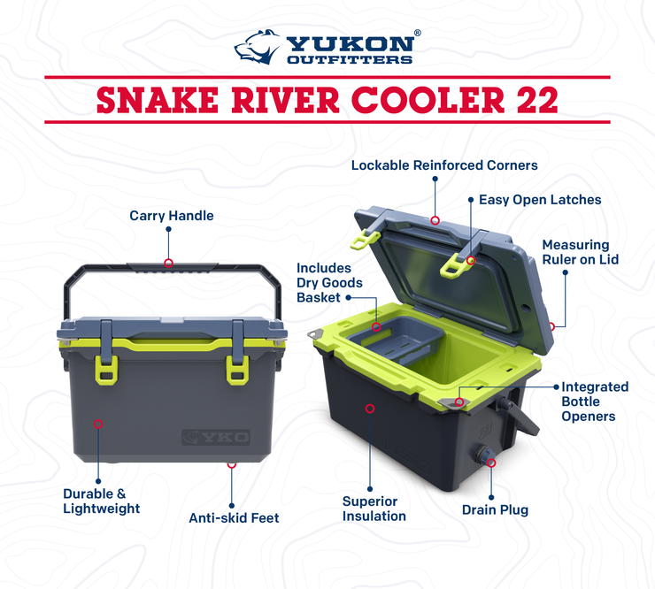 Snake River 22qt Lightweight Hard Cooler