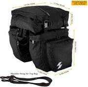 Electric Bike Pannier - 3 in 1 Rear Rack Bags