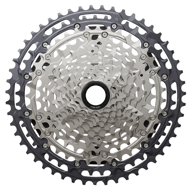 Shimano XT Di2 CS-M8200-12 Cassette - 12-Speed, 10-51t, Black/Gray, Micro Spline